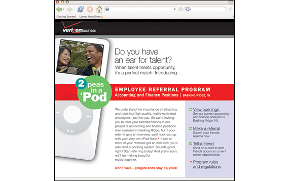 Verizon Business Online Employee Referral Program