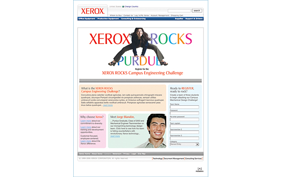 Xerox Campus Splash Page